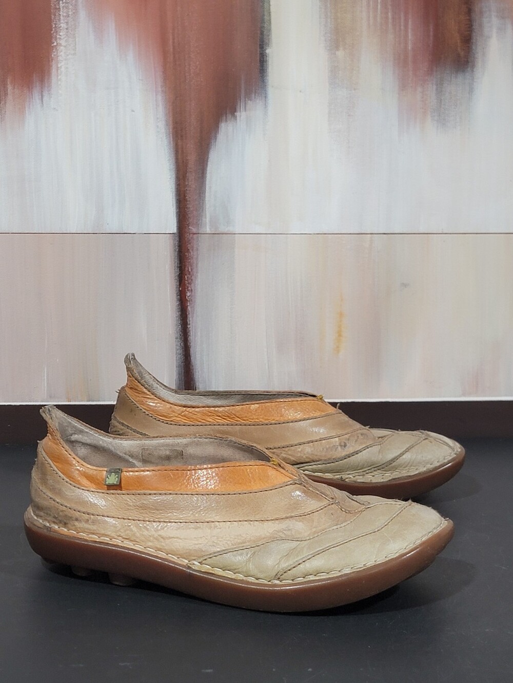 El Naturalista Spain Multicolor Leather Comfort Slip Ons Size 37